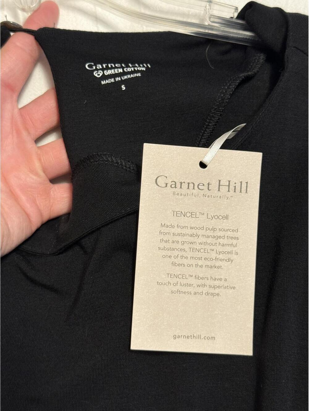 NWT Garnet Hill Prato Knit Wide Leg Jumpsuit Black TENCEL Lyocell Women's Small - Picture 3 of 5